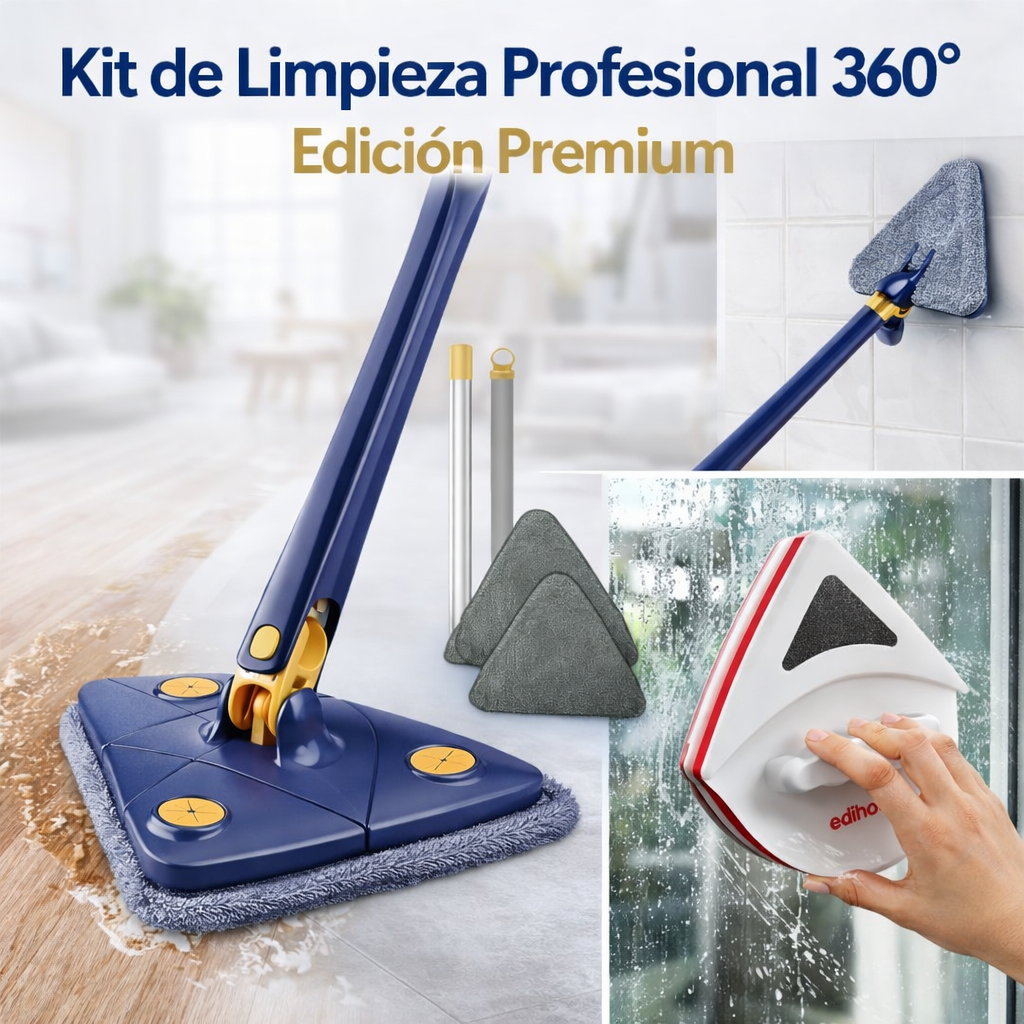 Kit de Limpieza Profesional 360° para Pisos y Ventanas – Edición Premium ⚡ 30% OFF