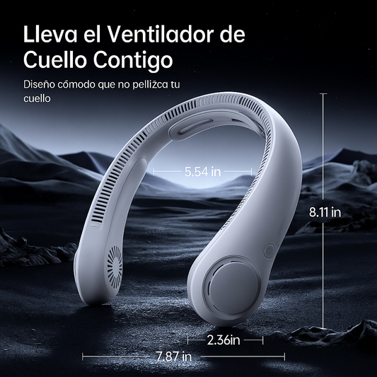 Ventilador de cuello portátil recargable